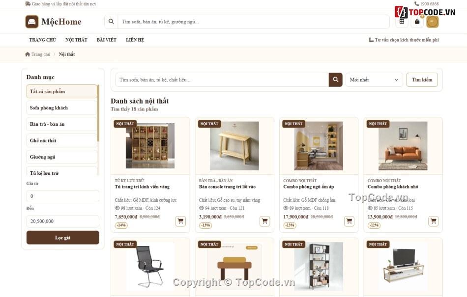 web nội thất,web đồ nội thất,web bán nội thất